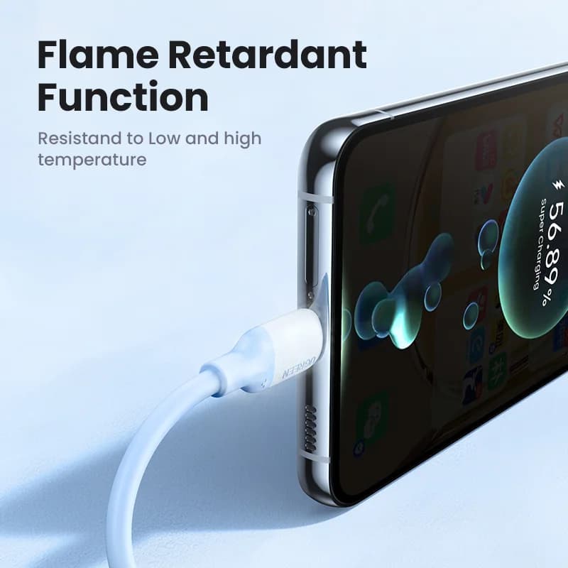 소프트 실리콘 USB-C to USB-C 케이블 (60W PD, 3A)