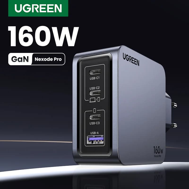 160W GaN USB-C 벽면 충전기, PD3.1