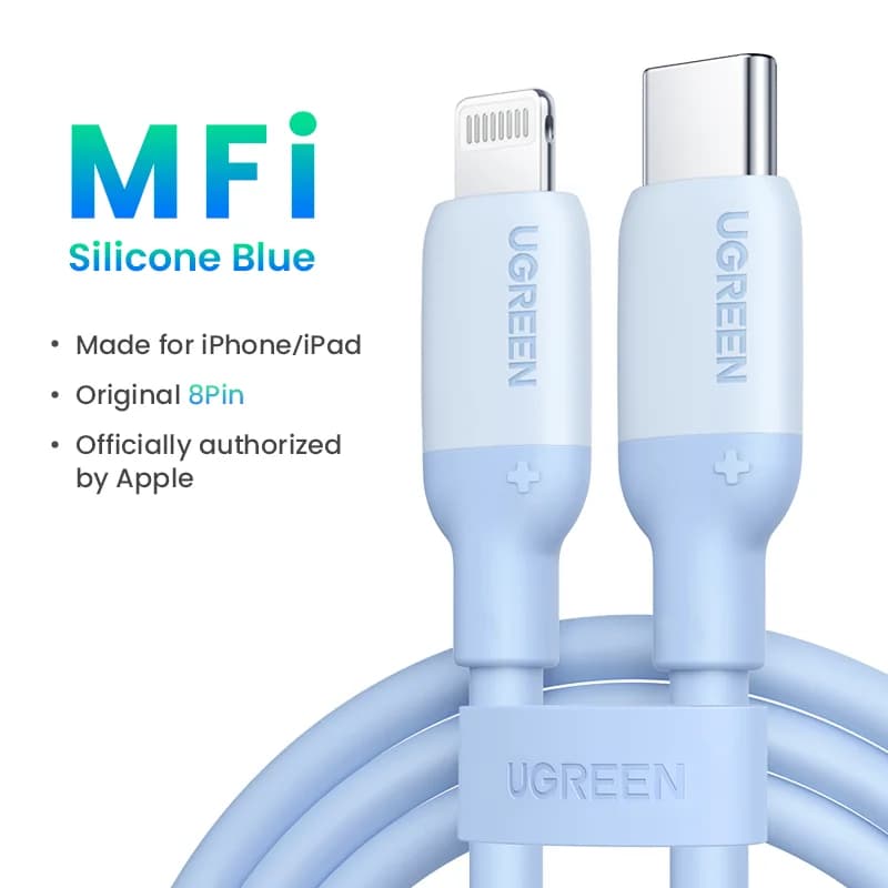 MFi 인증 실리콘 USB-C to Lightning 고속 충전 케이블