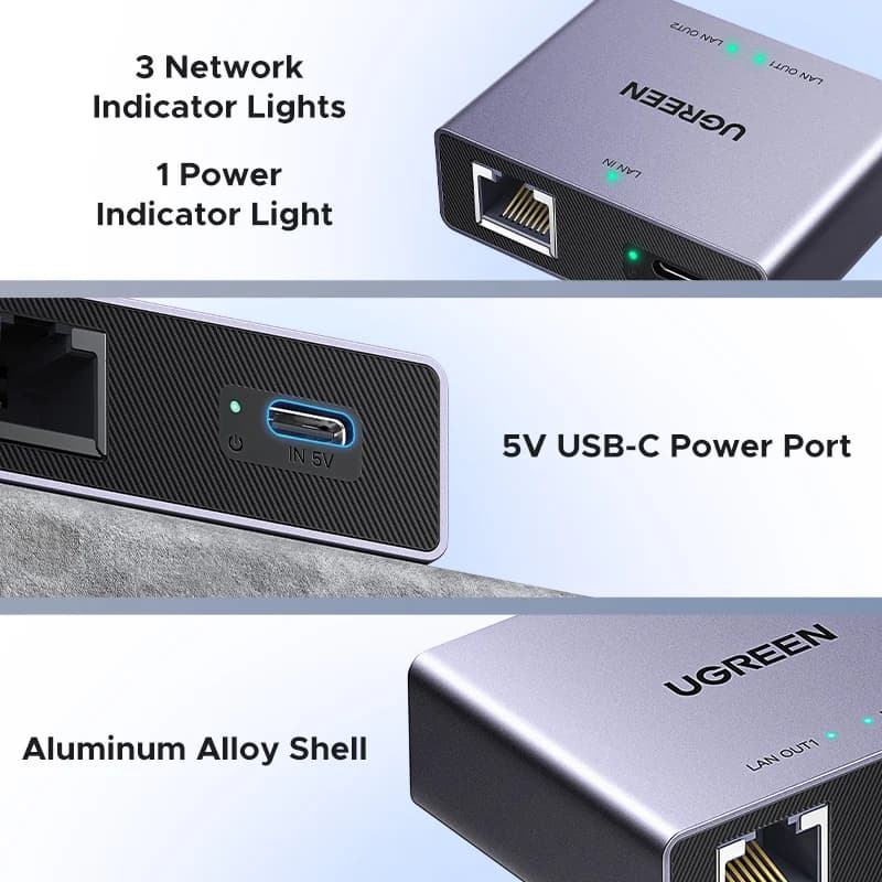 RJ45 이더넷 분배기, 1 to 2 LAN 어댑터