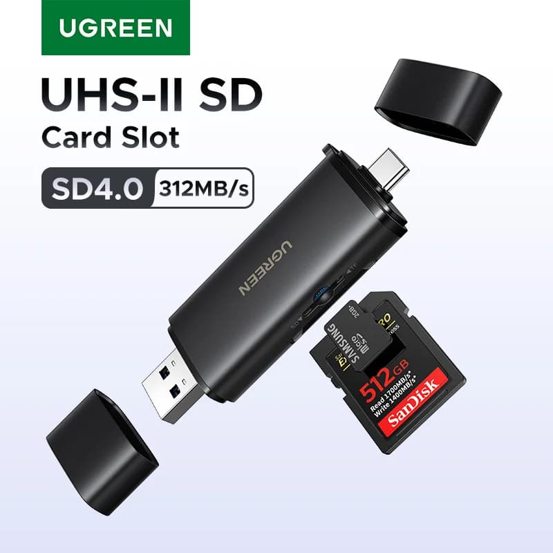 USB-C SD 4.0 카드 리더기, 312MB/s