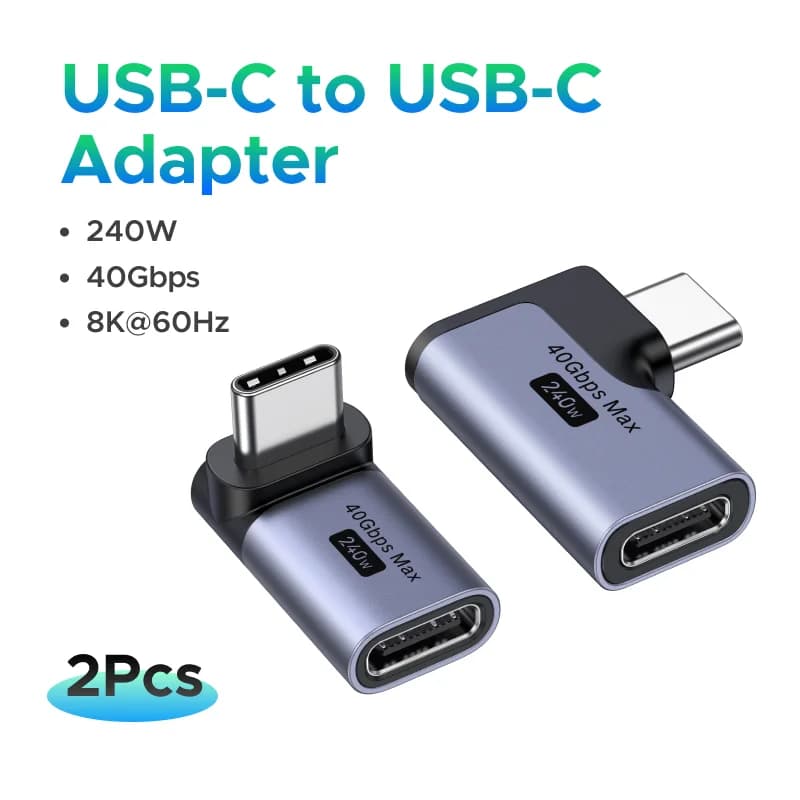 USB-C to USB-C L자형 어댑터 2개입