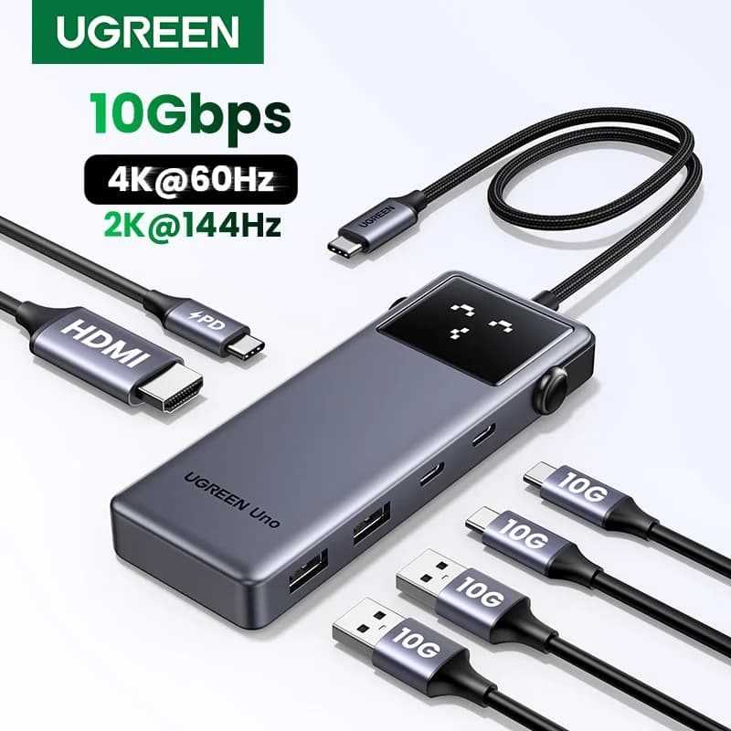 6-in-1 USB-C 허브, 4K60Hz, 100W PD 지원