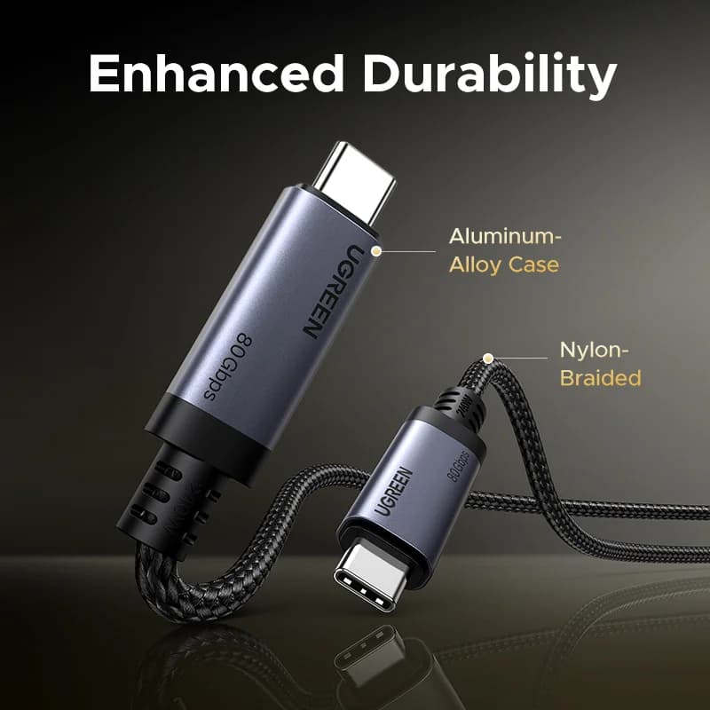USB4 USB-C 케이블, 240W PD, 80Gbps 데이터 전송