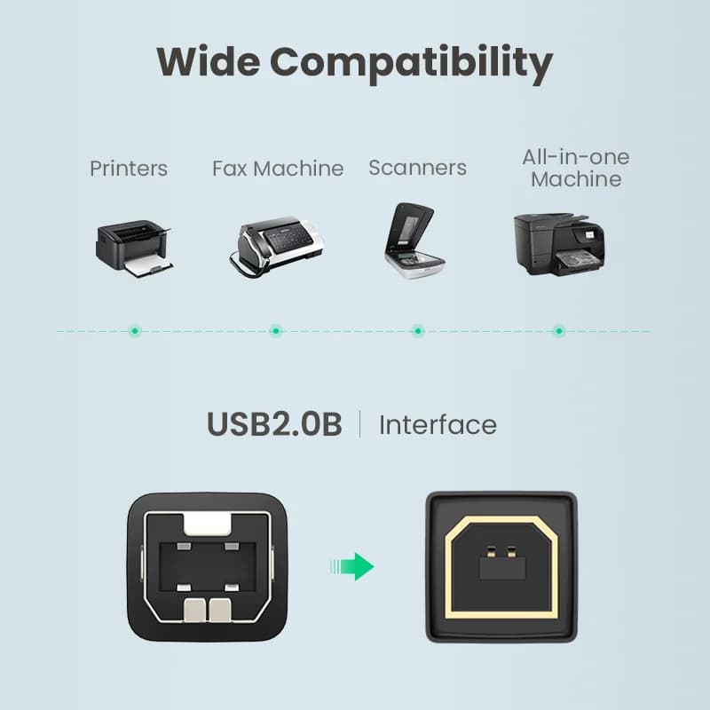 USB 2.0 프린터 케이블, A타입 to B타입