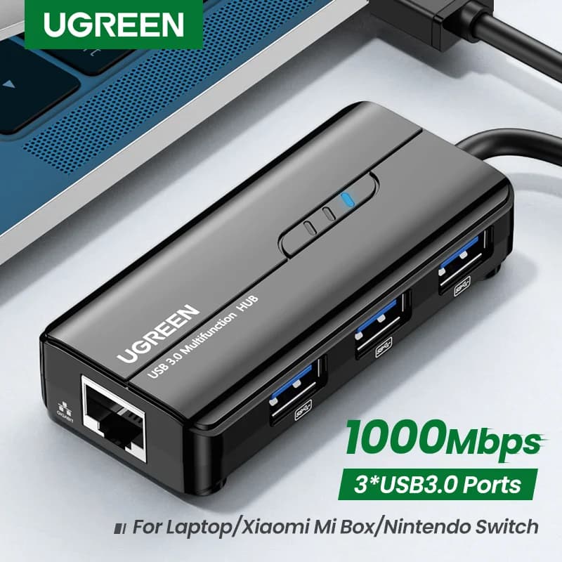 허브가 포함된 USB 3.0 기가비트 이더넷 어댑터