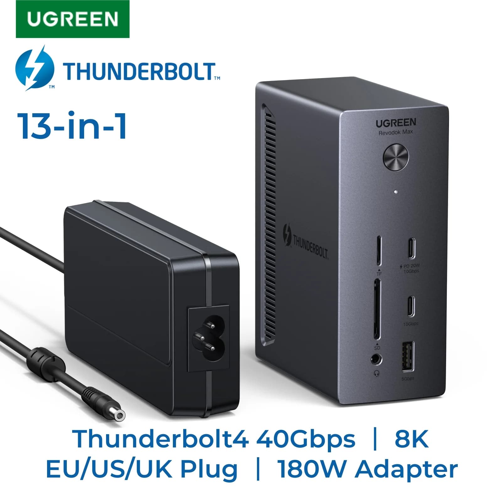 Thunderbolt 4 도킹 스테이션 13-in-1 40Gbps