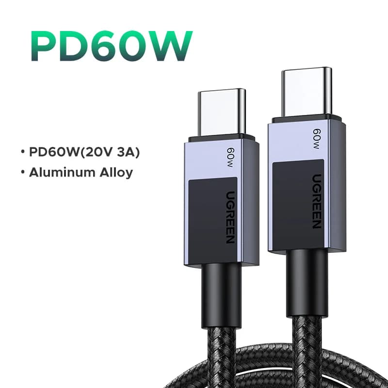 2개입 USB-C to USB-C 케이블, 60W PD 고속 충전