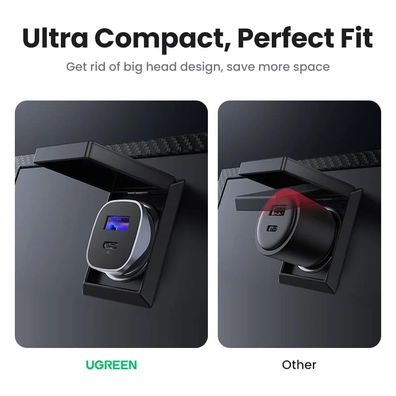 퀵 차지 지원 USB-C 차량용 충전기