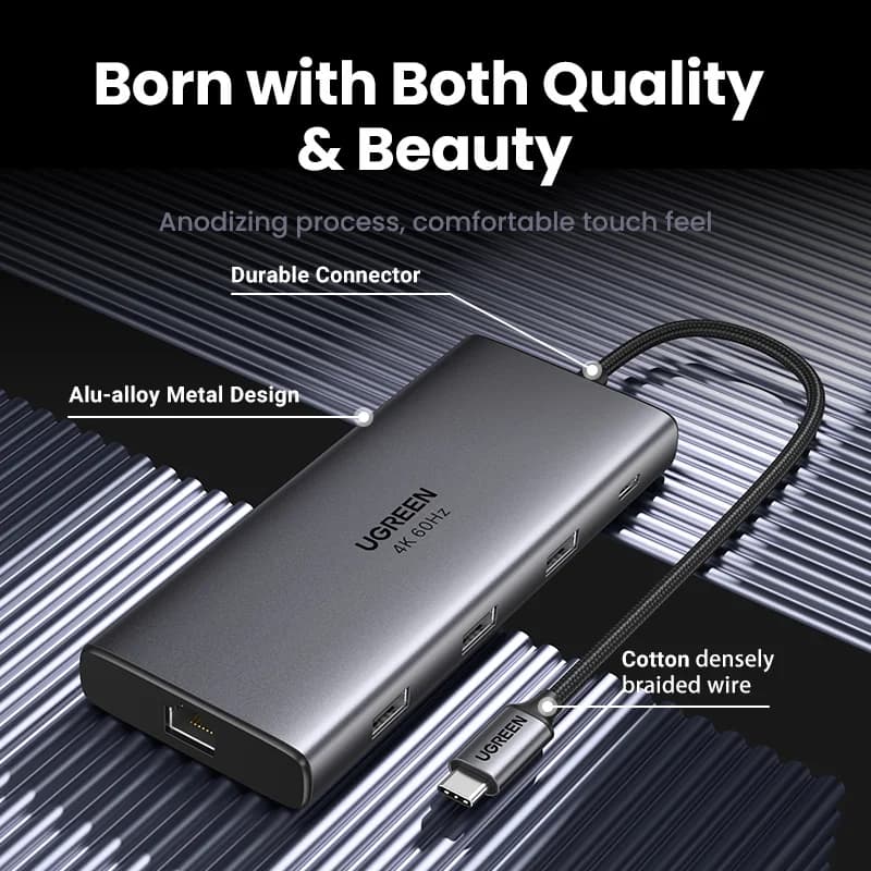 4K HDMI, 이더넷, SD/TF, 100W PD 지원 USB-C 허브