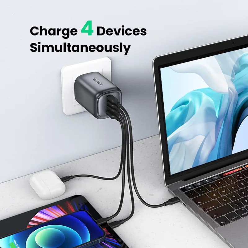 100W GaN USB-C 고속 충전기, UK 플러그