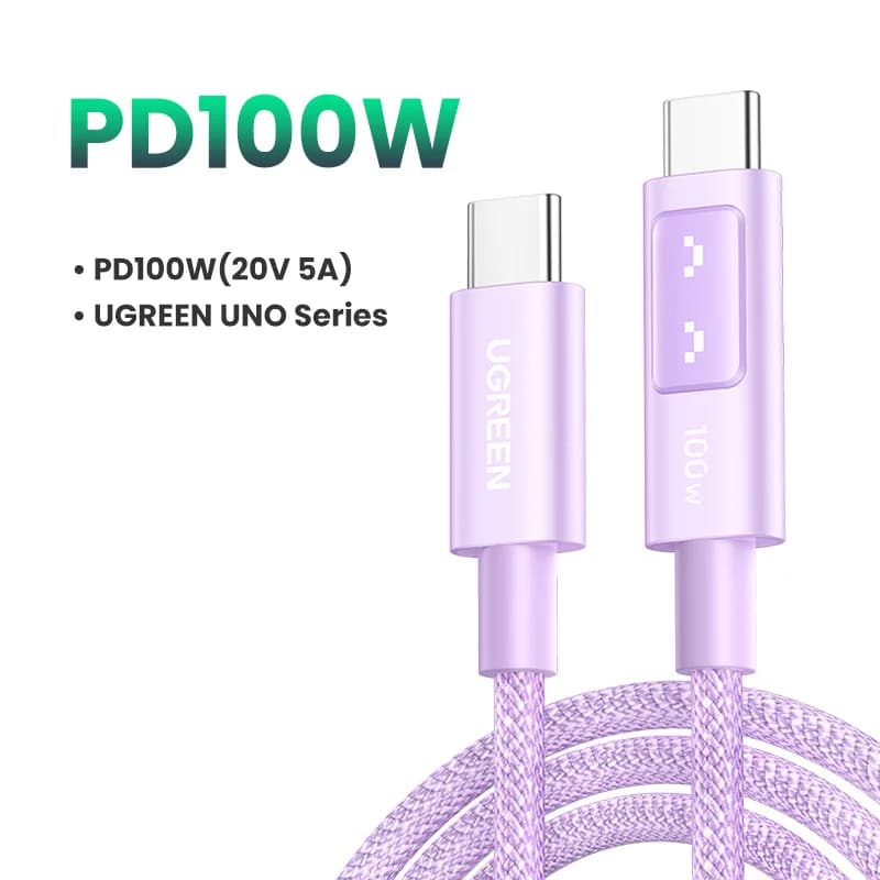 USB-C to USB-C 케이블, 100W PD, 멀티컬러