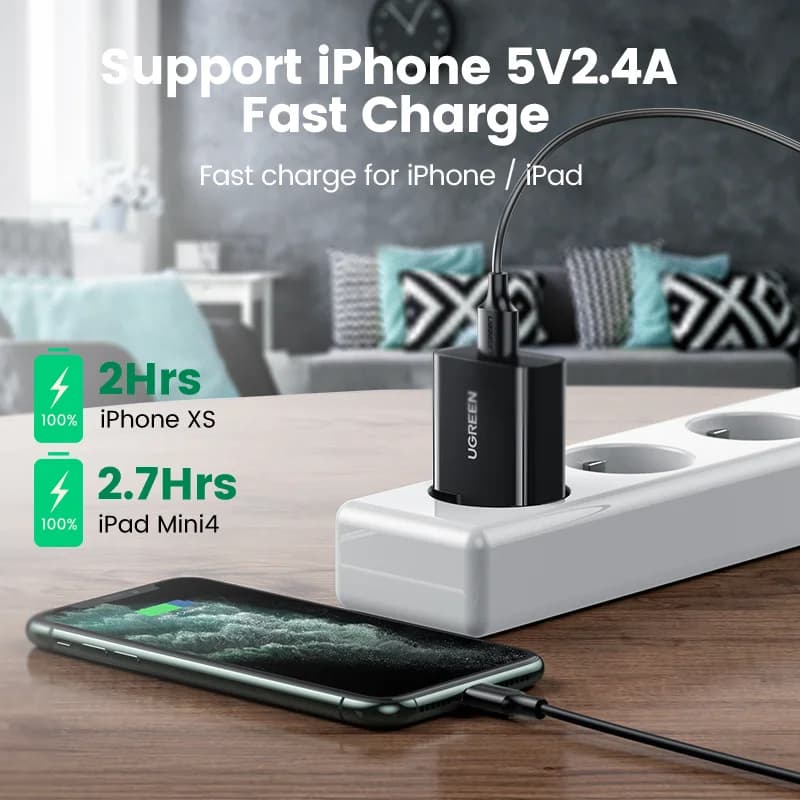 Quick Charge 3.0 지원 18W USB 벽면 충전기