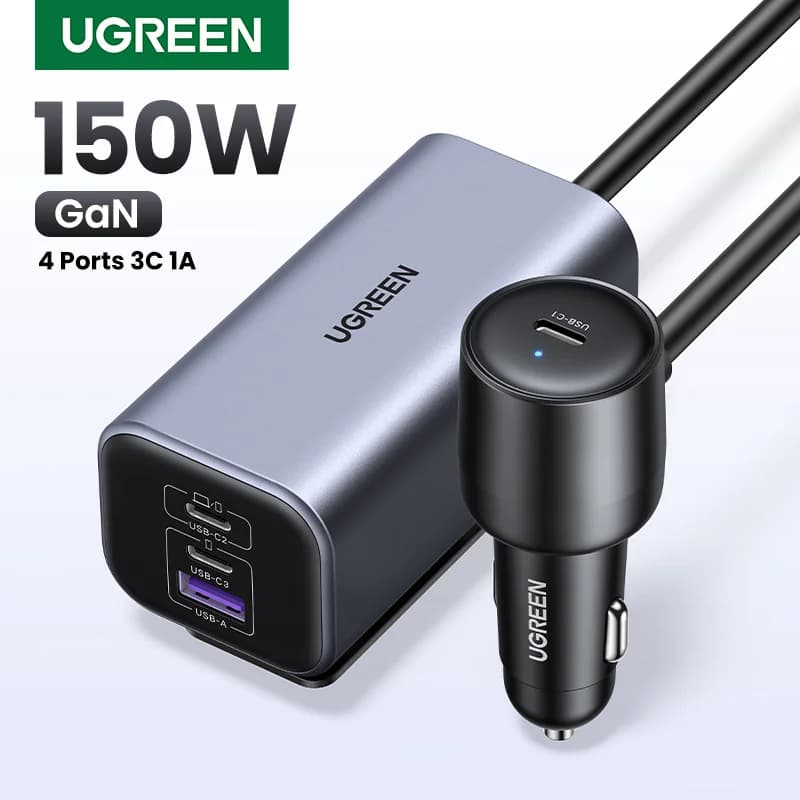 USB 4포트 150W GaN 차량용 충전기