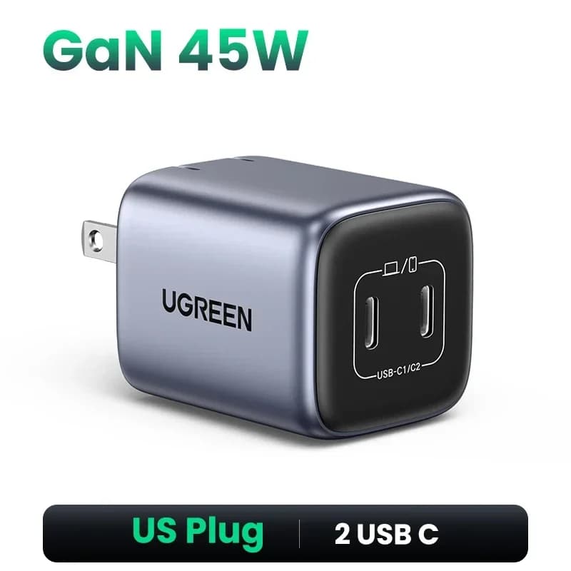 US 플러그 35W GaN USB-C 고속 충전기