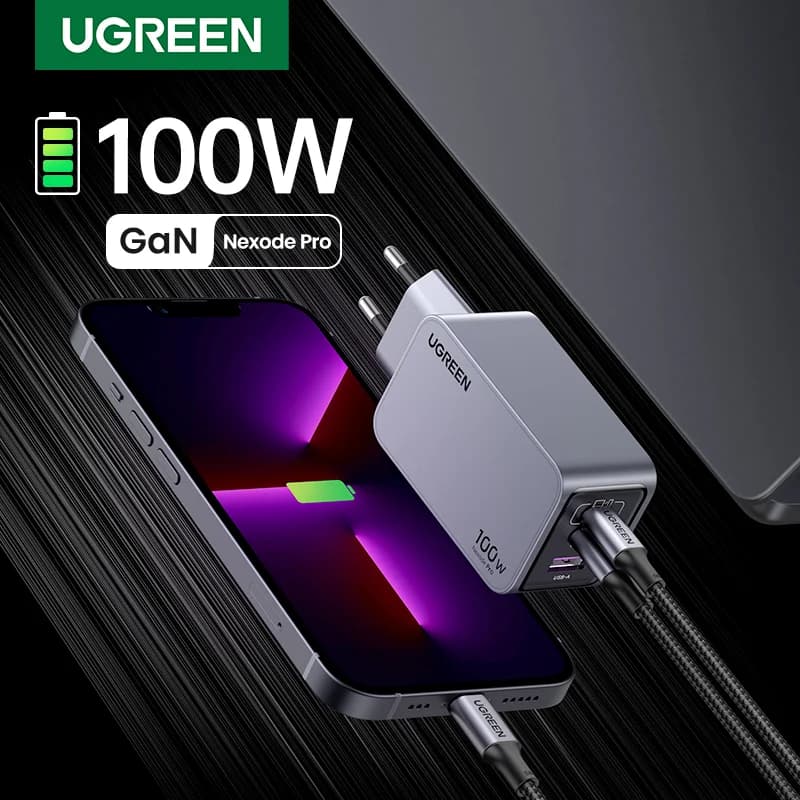 100W GaN USB-C 고속 충전기, 한국식 플러그
