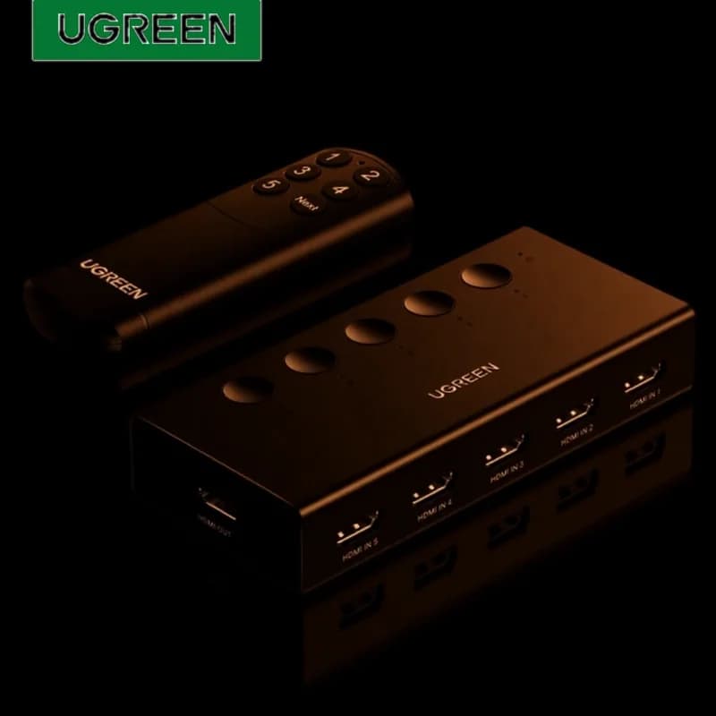 리모컨 포함 5포트 4K HDMI 스위처