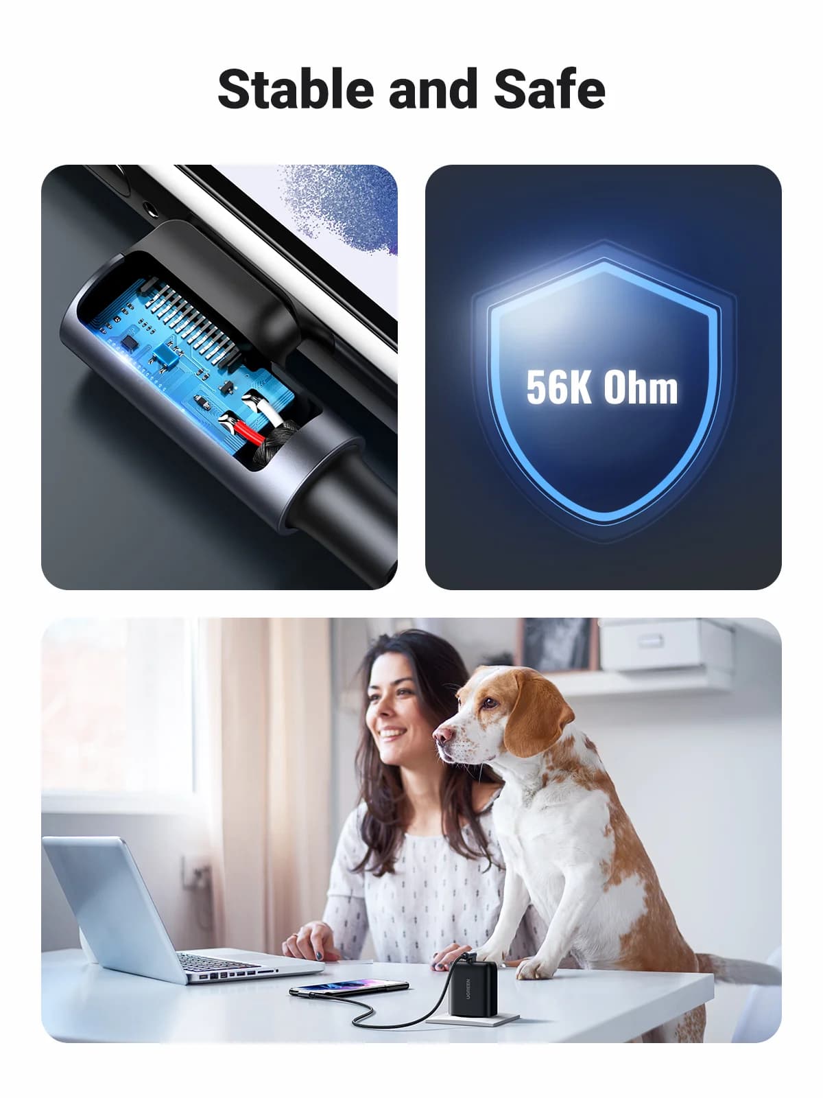 90도 나일론 USB-C to USB-C 케이블