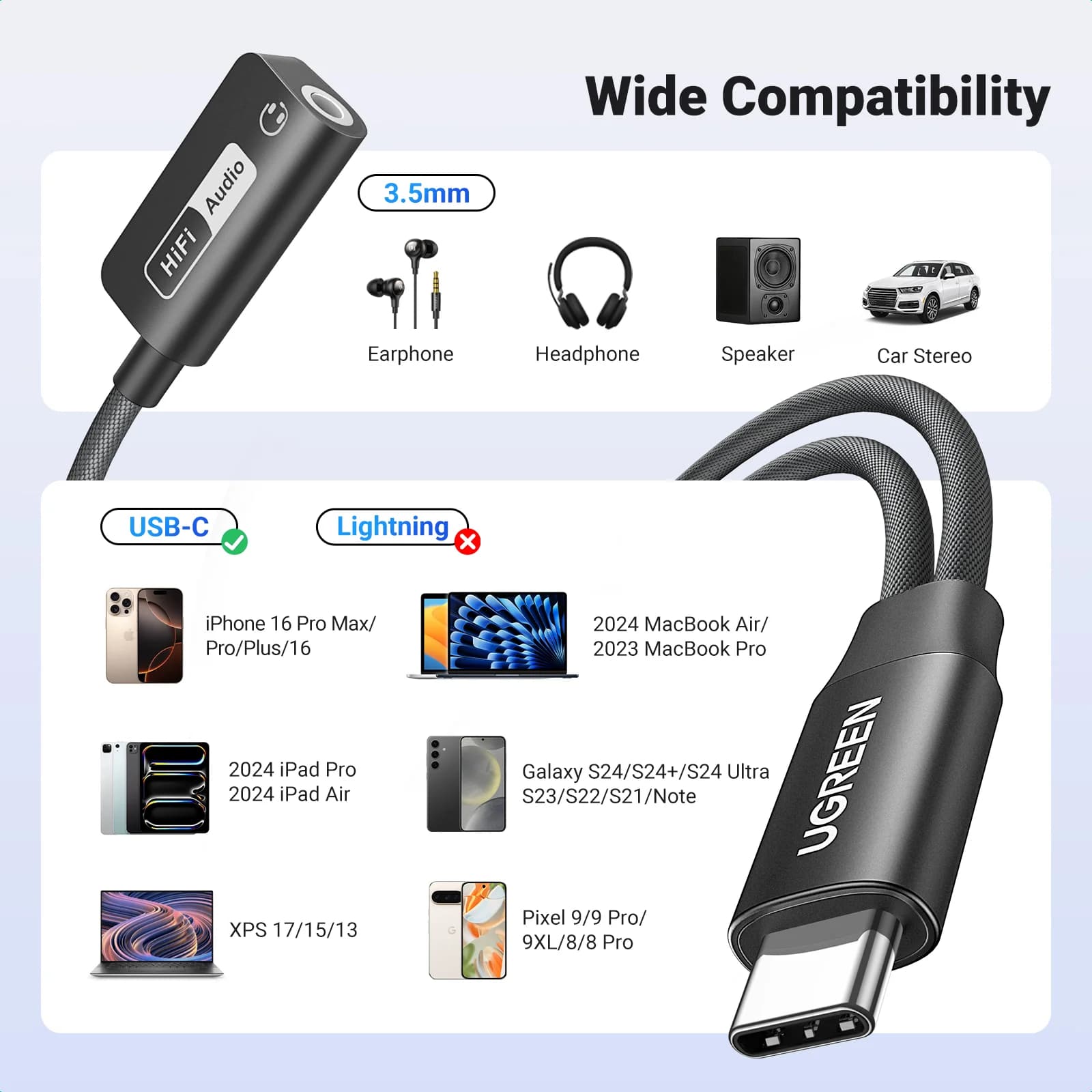USB-C 헤드폰 및 PD 충전 어댑터