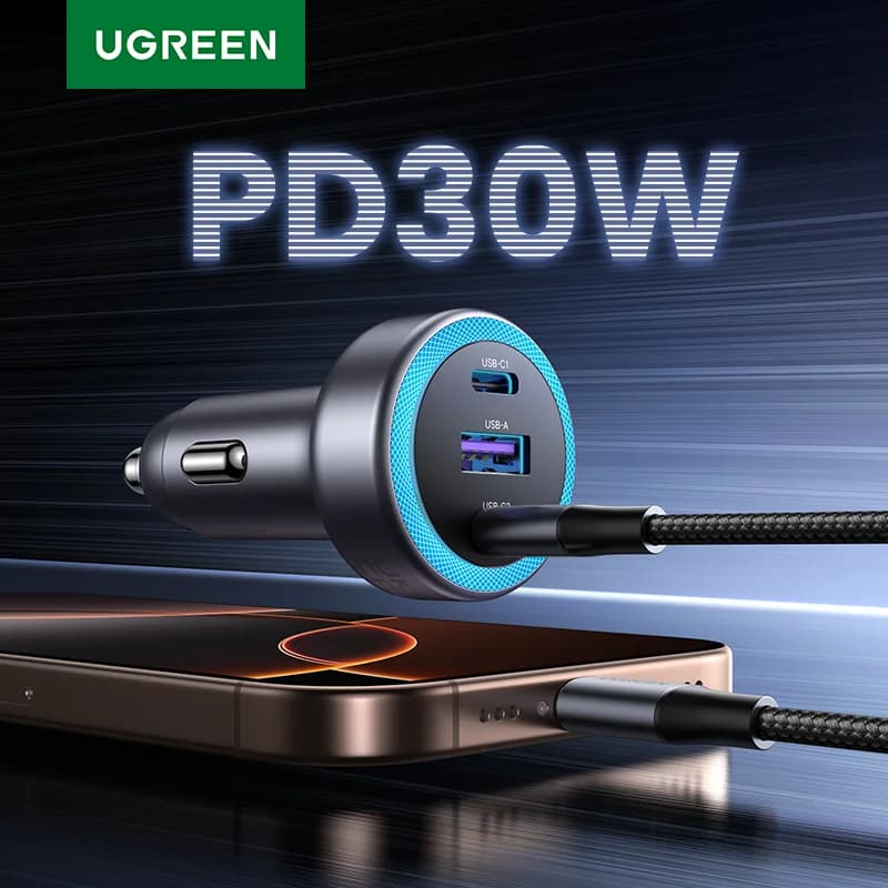 30W USB-C 차량용 고속 충전기