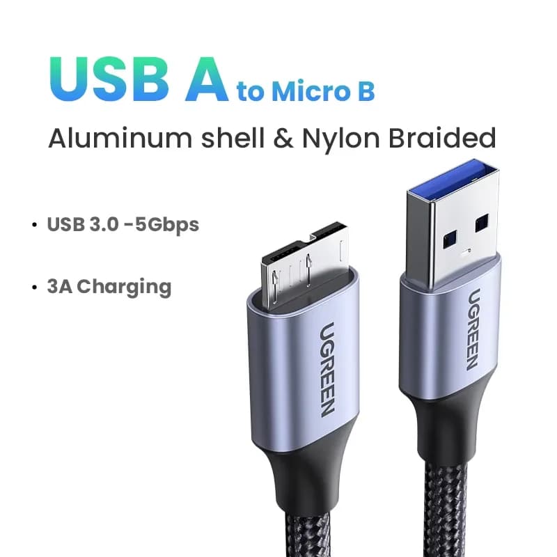 USB 3.0 Micro-B 고속 충전 데이터 케이블