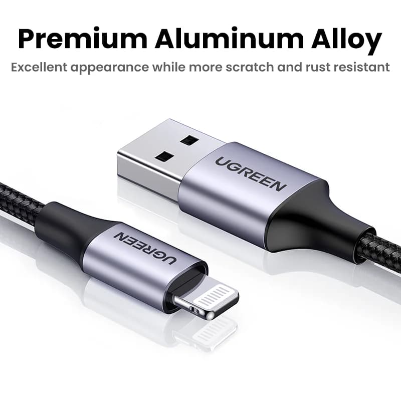 MFi 인증 Lightning to USB 케이블, 2.4A 고속 충전