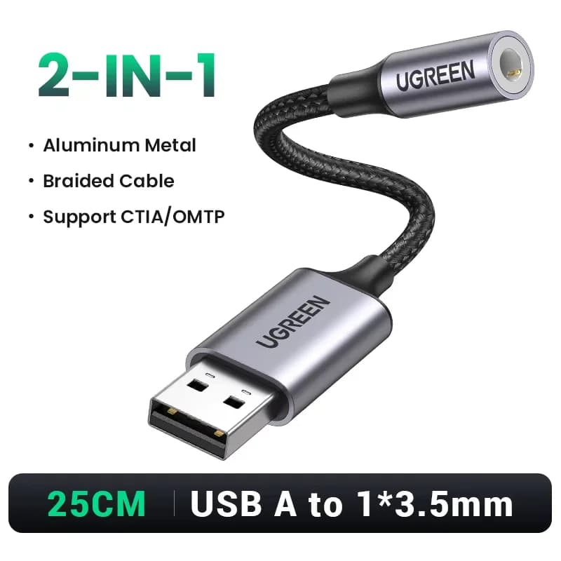 USB to 3.5mm 외장 사운드카드 어댑터