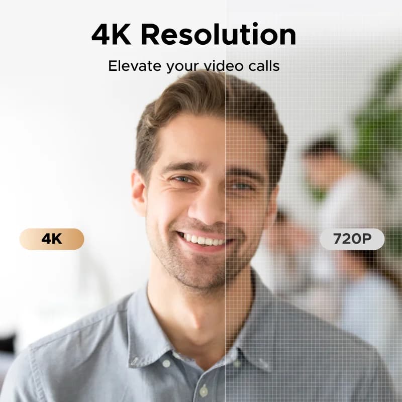 4K 웹캠, 8MP, 자동 초점, 듀얼 마이크