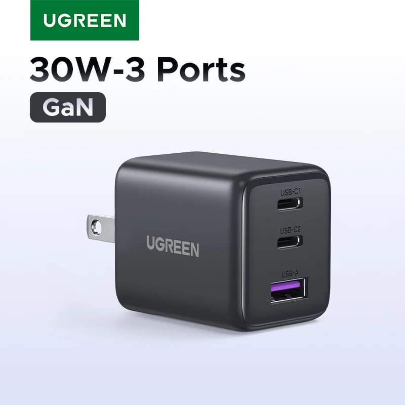 30W GaN USB-C PD 충전기, US 플러그
