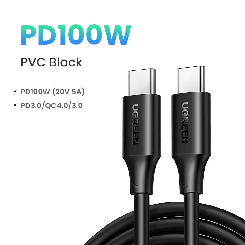 USB-C to USB-C 케이블, 100W PD, 5A