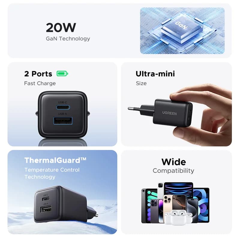20W GaN USB-C PD 충전기