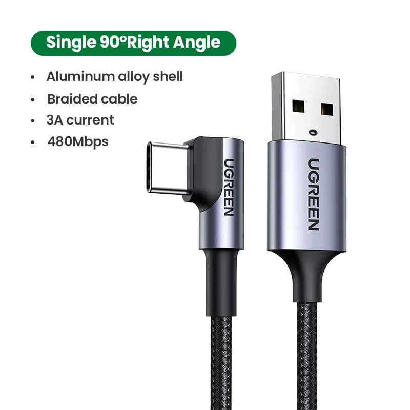 90도 나일론 USB-C to USB-C 케이블