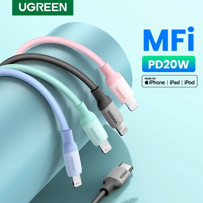 MFi 인증 실리콘 USB-C to Lightning 고속 충전 케이블