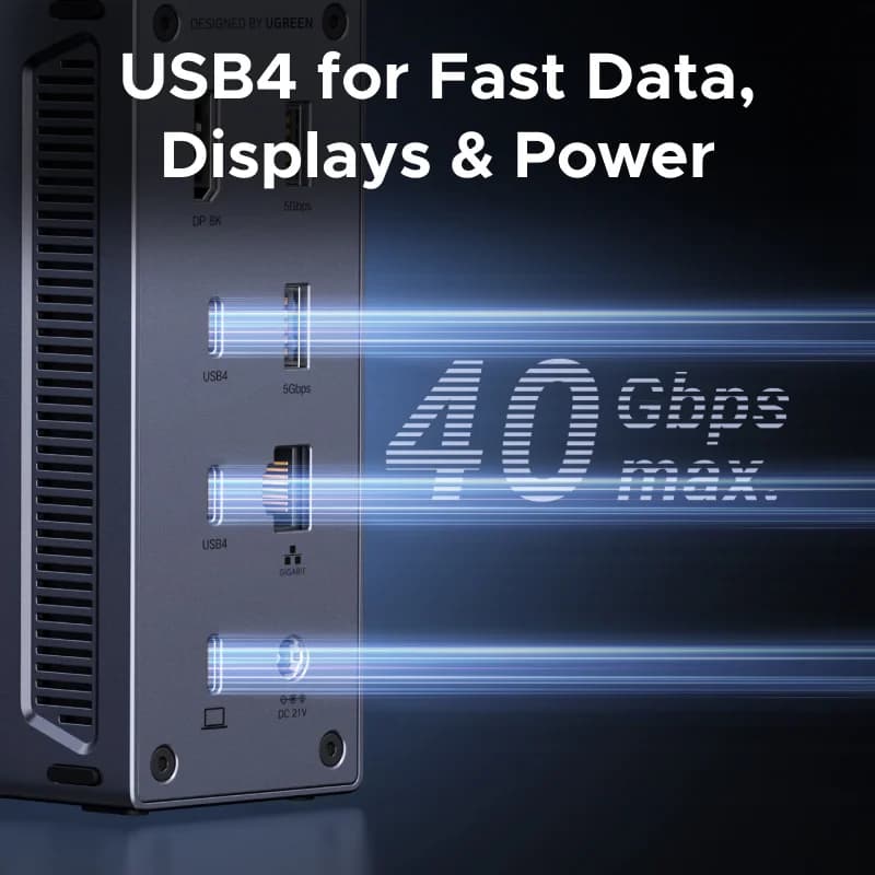 USB4 도킹 스테이션 (8K 디스플레이, 40Gbps 지원)