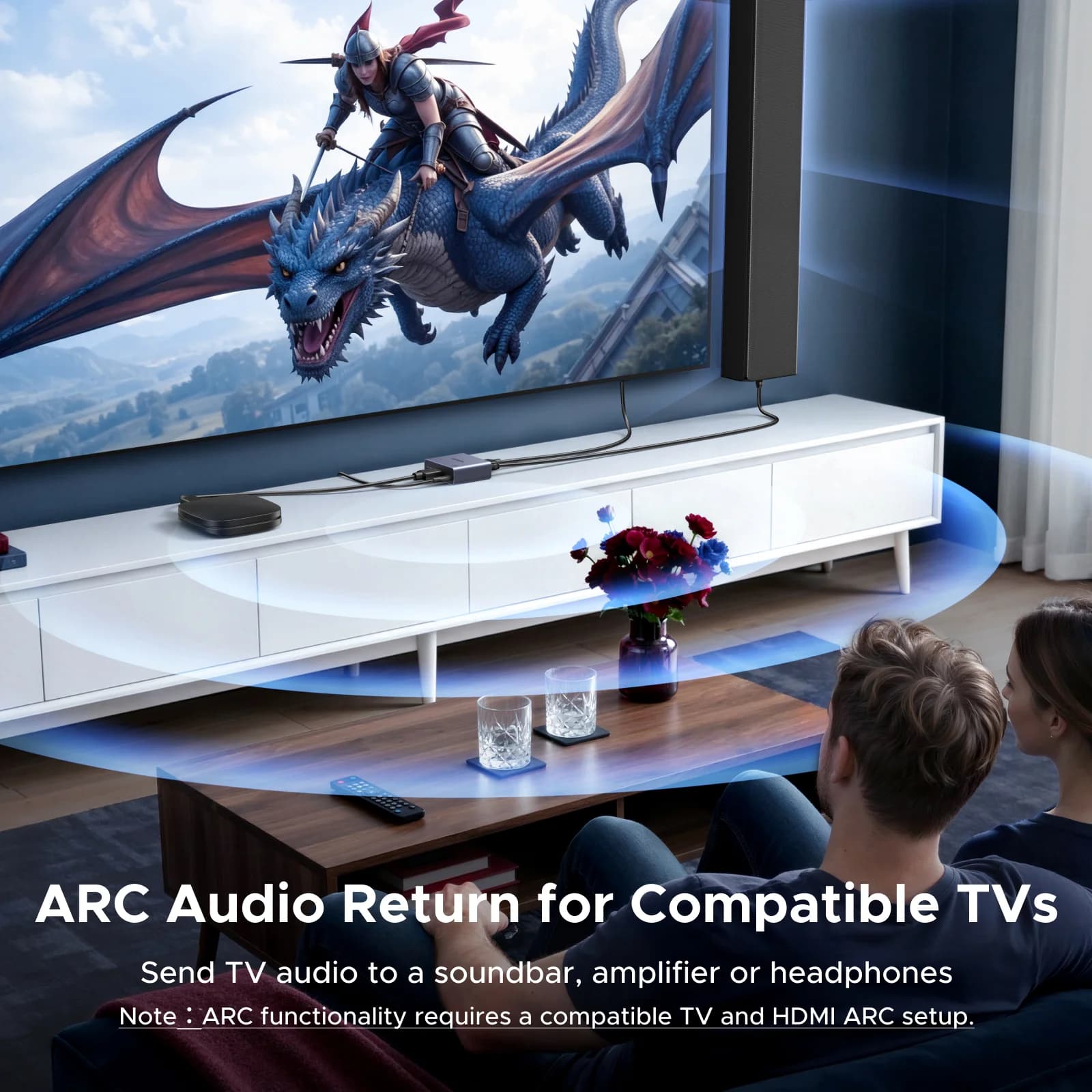 4K 60Hz HDMI 오디오 추출기, 광 및 3.5mm