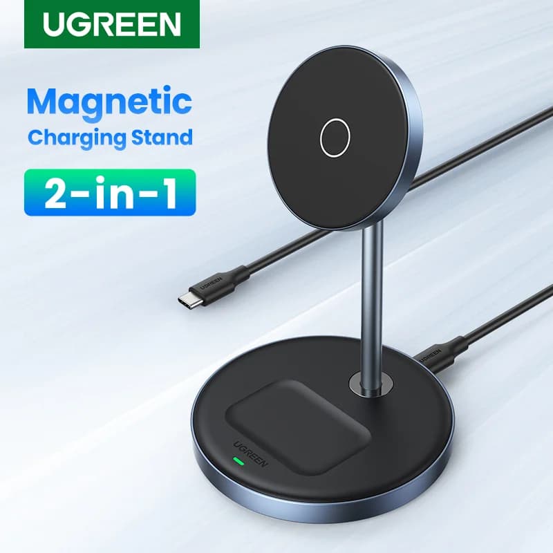 iPhone 및 AirPods용 2-in-1 자석 무선 충전기