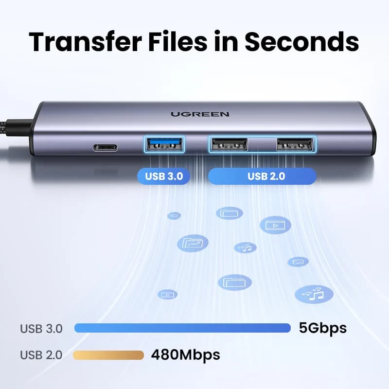 4K HDMI, SD/TF, 100W PD 지원 USB-C 허브
