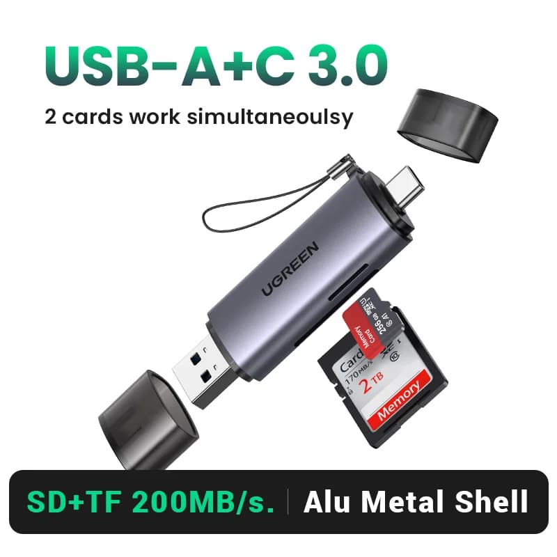 USB 3.0 & USB-C SD/MicroSD 카드 리더기