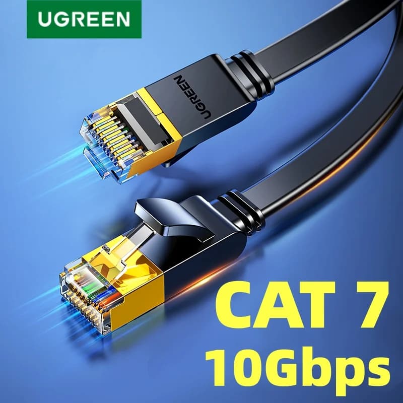 Cat 7 플랫 이더넷 케이블, 10Gbps STP LAN 코드
